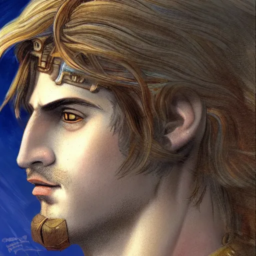 Prompt: portrait of alexander the great with a smug face, illustration by hayao miyazaki, vivid colors, extremely detailed, hd, 8 k, artstation