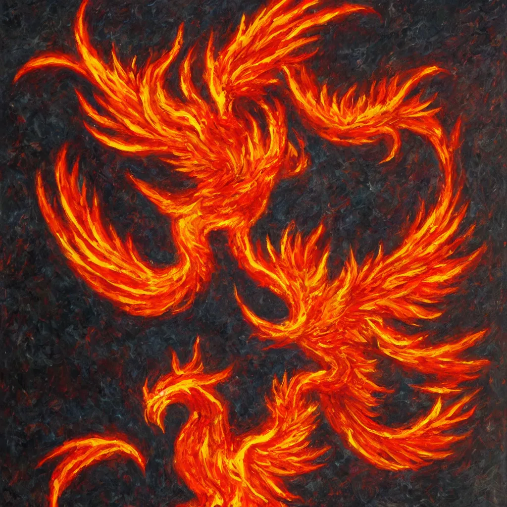 Image similar to A fiery phoenix rising