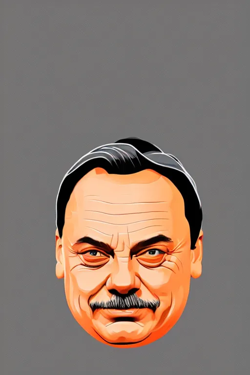 Image similar to minimalist style art of viktor orban, illustration, vector art