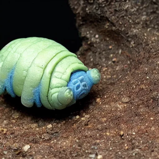 Prompt: a tardigrade that has the texture of a baked potato