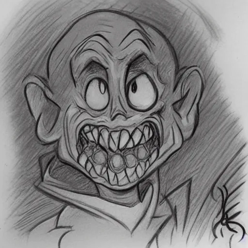 Prompt: milt kahl pencil sketch 3 1 1 1 a lovecraftian zombie horror loomis