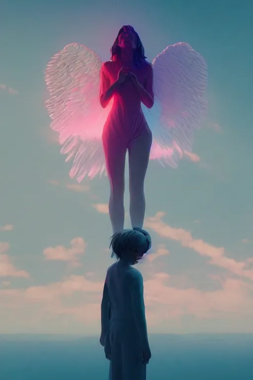 Image similar to The angel that came to Earth art by Beeple, Trending on artstation, artstationHD, artstationHQ, 4k, 8k