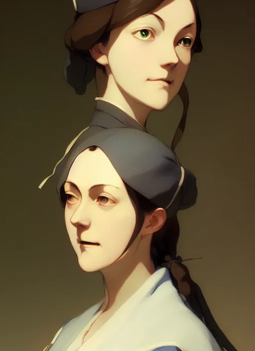 Prompt: 1 8 4 5 florence nightingale late 2 0's as nurse, character face study, faces only, concept art finely detailed perfect art, painted by greg rutkowski makoto shinkai takashi takeuchi studio ghibli, pinterest, cevagraf comics