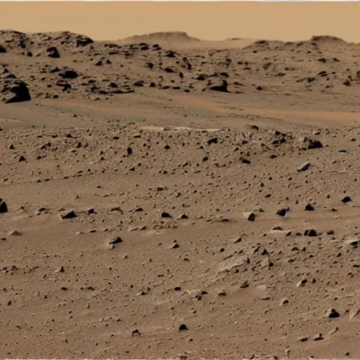 Image similar to Cat looking figure in the distance, an old restored photo from a Curiosity Mars rover