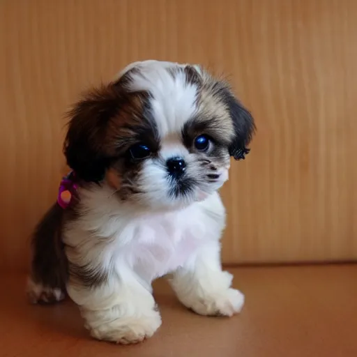 Prompt: electronic shih tzu puppy, 8 k