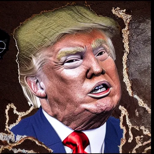 Prompt: Cave-painting! Of ((((Donald trump))))