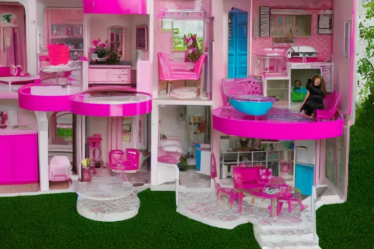 Image similar to a photo of real life barbie house