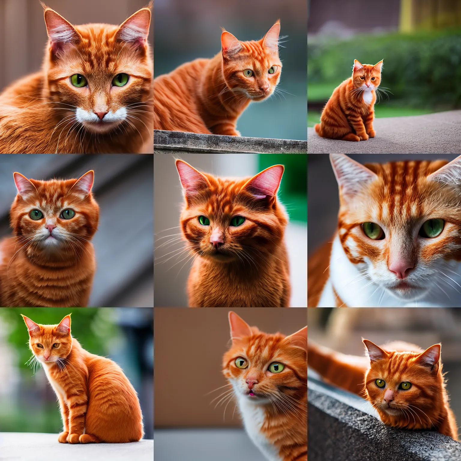 Prompt: ginger cat, XF IQ4, f/1.4, ISO 200, 1/160s, 8K, RAW, unedited, symmetrical balance, in-frame