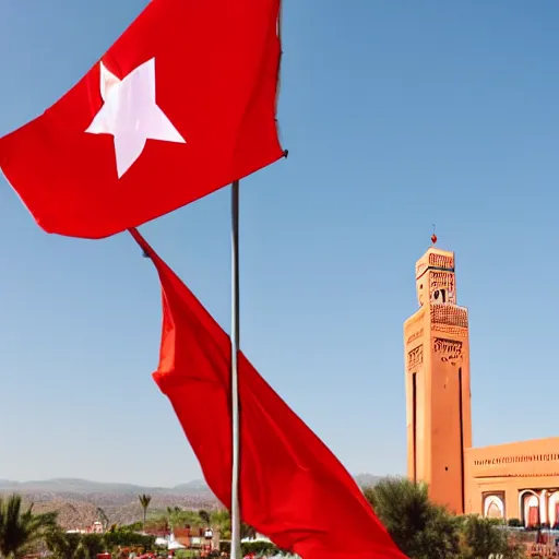 Image similar to morroco communist flag