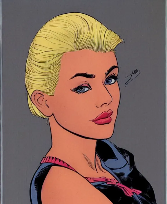 Image similar to a beautiful blonde girl by john romita sr.