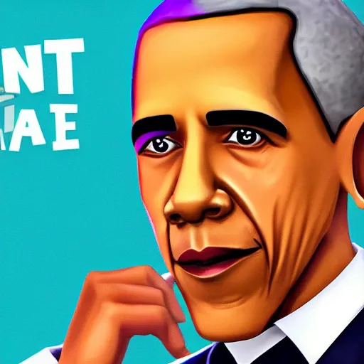 Prompt: obama as a character from fortnite