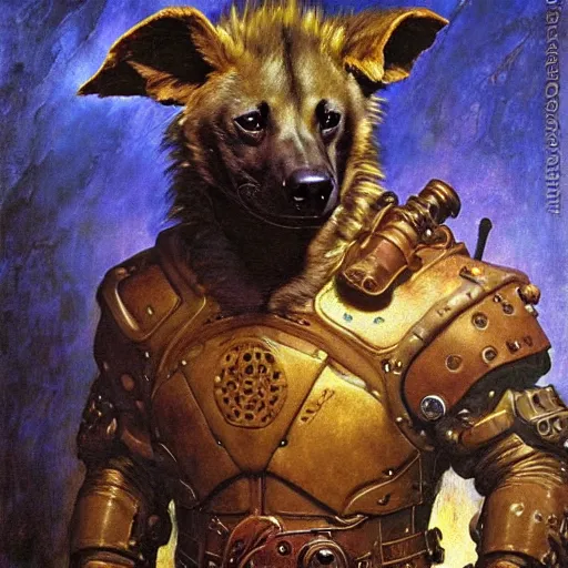 Prompt: portrait of a shepard dogman canine hyena dragon. shadowrun scifi fantasy d & d painting by gaston bussiere craig mullins jc leyendecker gustav klimt artgerm greg rutkowski john berkey, bergey, craig mullins, ruan jia, raymond swanland, jeremy mann, beksinski, jack kirby, tom lovell, alex malveda