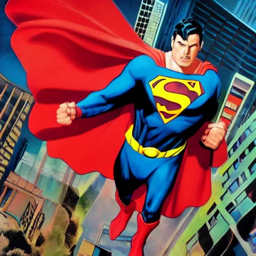 Image similar to a super hero by alex ross