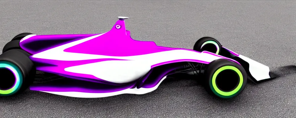 Image similar to synthwave formula one car