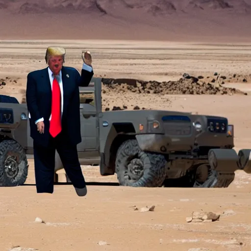 Image similar to photo of donald trump in sahara