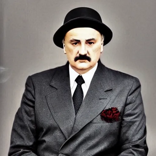 Image similar to Alexander Lukashenko as Vito Corleone