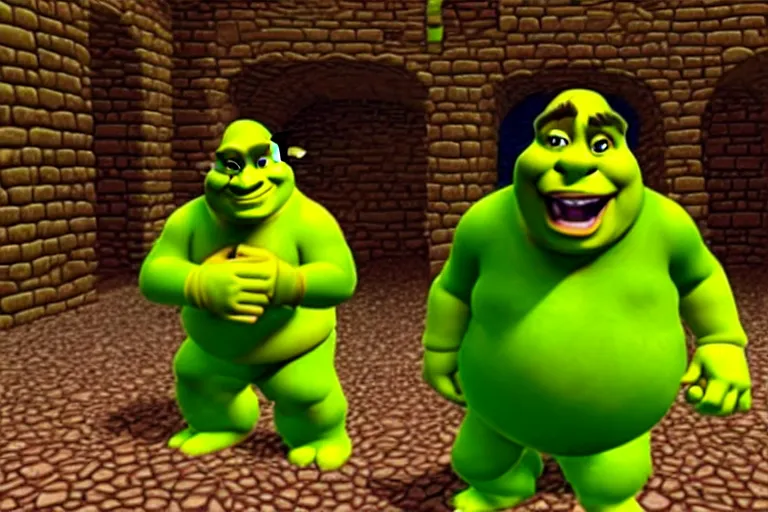 Image similar to Shrek Cameo in Super Mario 64, Raw footage