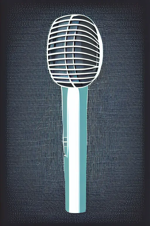 Image similar to minimalist boho style art of a microphone, illustration, vector art