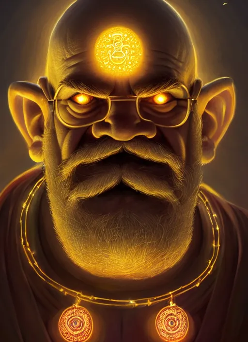 Prompt: portrait of wario from the legend of zelda, intricate, elegant, glowing lights, highly detailed, digital painting, artstation, concept art, sharp focus, illustration, art by wlop, mars ravelo and greg rutkowski