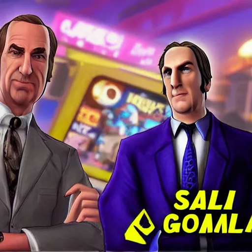 Prompt: saul goodman as a video game character