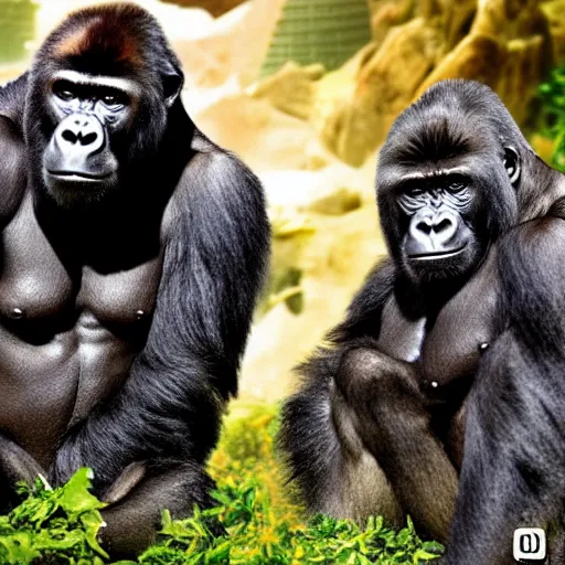 Prompt: gorillas gone wild dvd cover