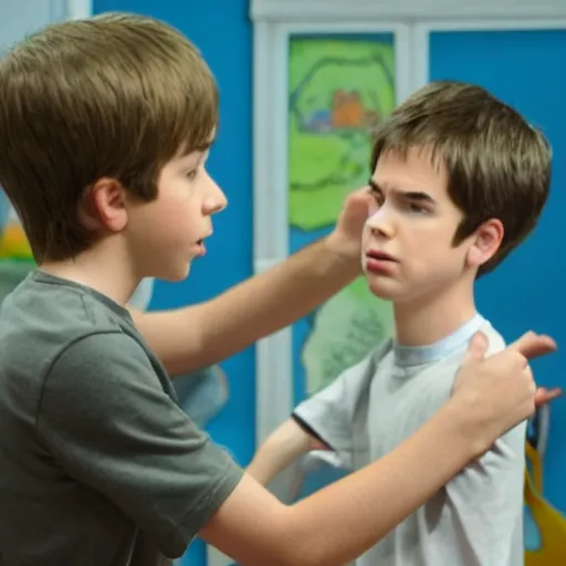 Image similar to greg heffley trying to help rowley, jeff kinney