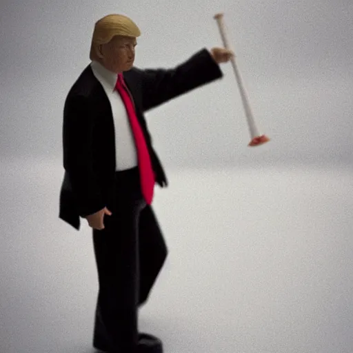 Image similar to cinematic film still Donald Trump starring as a Samurai holding ice, Japanese CGI, VFX, 2003, 40mm lens, shallow depth of field,film photography