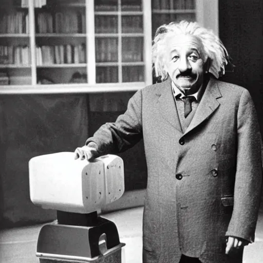 Prompt: Albert Einstein playing igo with Elon musk, photo