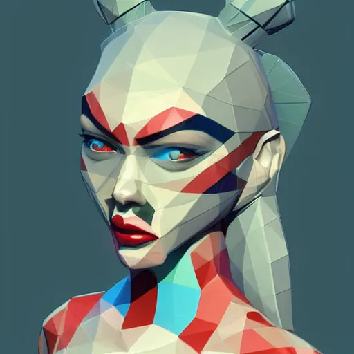 Prompt: digital art, low poly 3d render of Harley Quinn but she's a beautiful young ape-girl with long pony tails on either side of her head, illustration, by James Jean, artgerm, octane render, by John Coltrane and Marc Simonetti, Manic, graffiti, kinemacolor, colorful, high detail of the face, full body