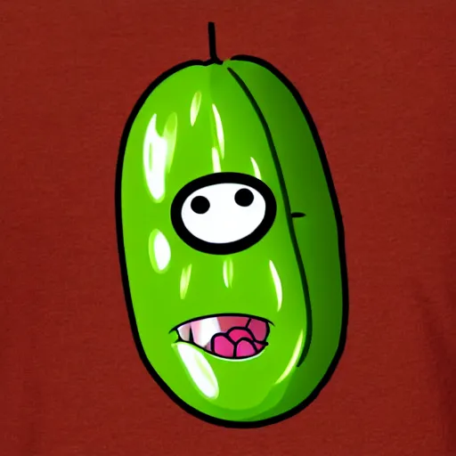 Image similar to pickle with a screaming face