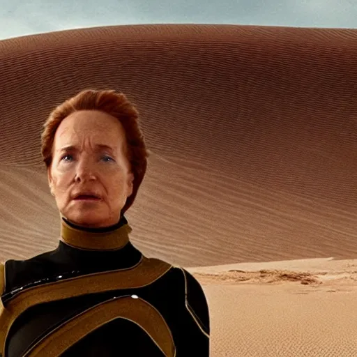 Image similar to still from dune ( 2 0 2 2 ) by denis villeneuve attack of a giant snake