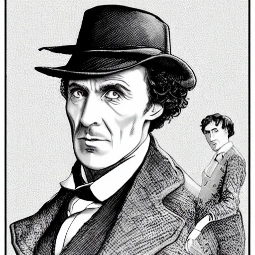 Image similar to sherlock holmes in the style of james c. christensen