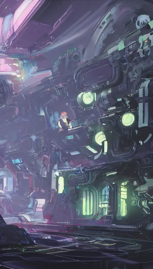 Image similar to techno artwork, by disney concept artists