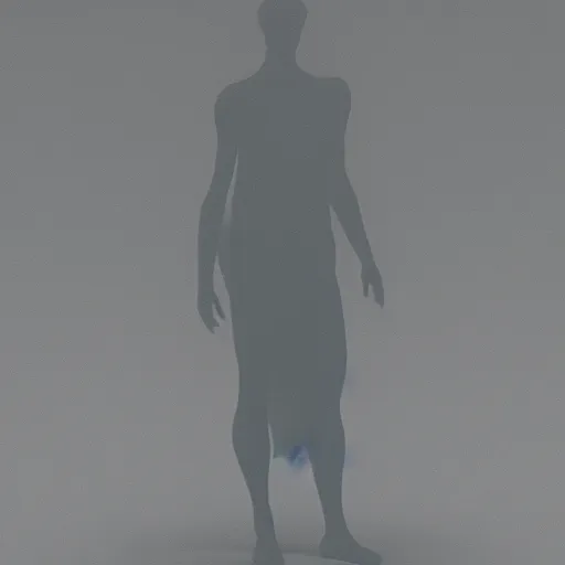 Prompt: a human figure aura, minimal, mist