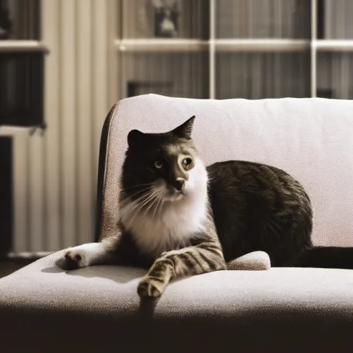 Prompt: a very detailed and sharp photo of a dog and a cat sitting on a couch watching tv