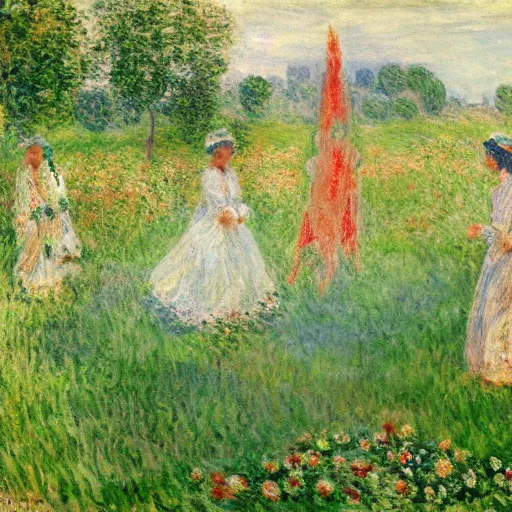 Prompt: midsommar by claude monet