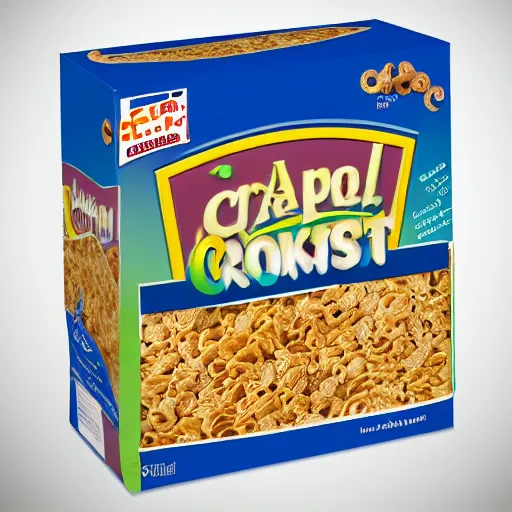 Prompt: cereal box for captain cricket breakfast cereal, product photography, 8 k