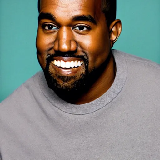 Image similar to Kanye West smiling and giving a thumbs up for a 1990s sitcom tv show, Studio Photograph, portrait C 12.0