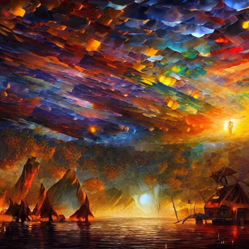 Image similar to visionary cryengine render by android jones, james christensen, rob gonsalves, leonid afremov and tim white