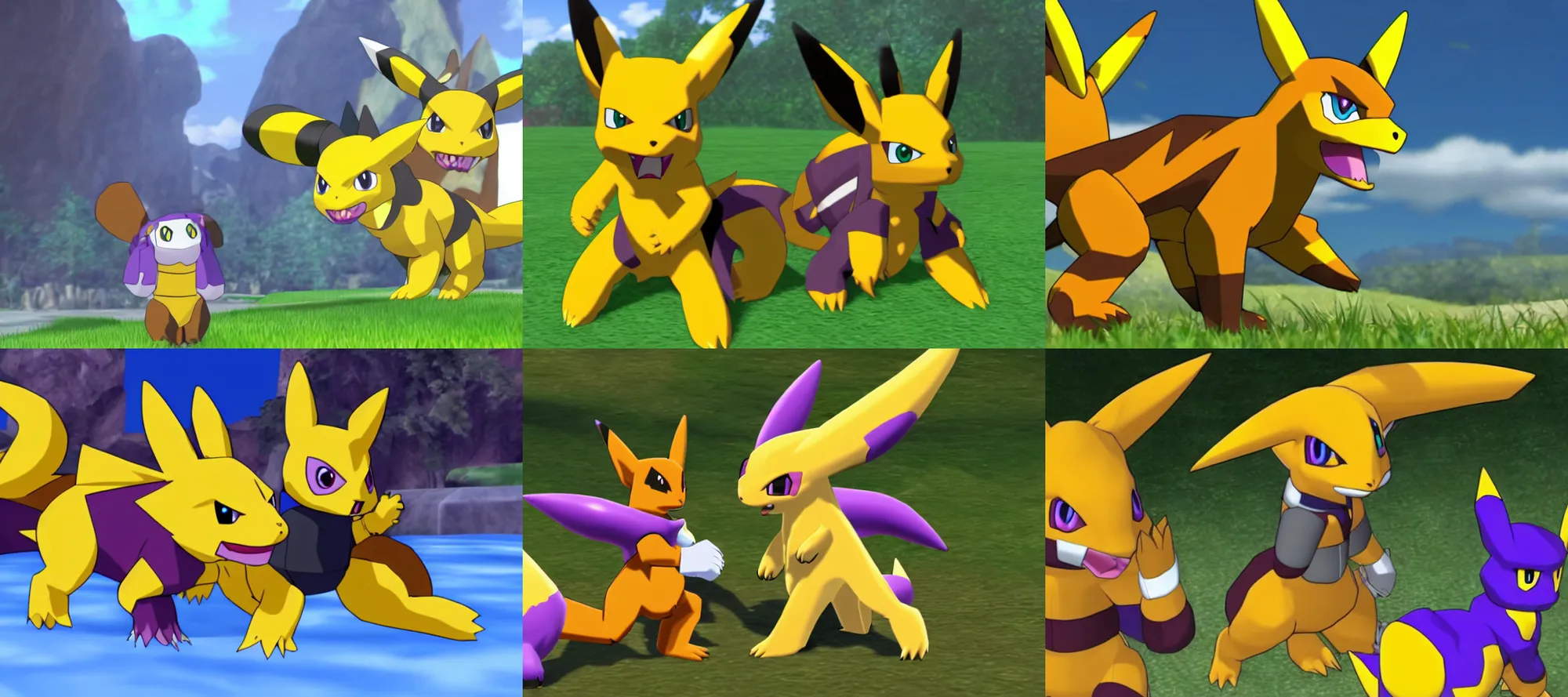 Prompt: nintendo 64 leaked screenshot of digimon snap with renamon