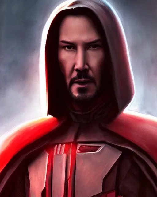 Prompt: 5 5 mm portrait photo of keanu reeves 2 as darth revan. magical atmosphere. art by artgerm and greg rutkowski. highly detailed 8 k. intricate. lifelike. soft light. nikon d 8 5 0.