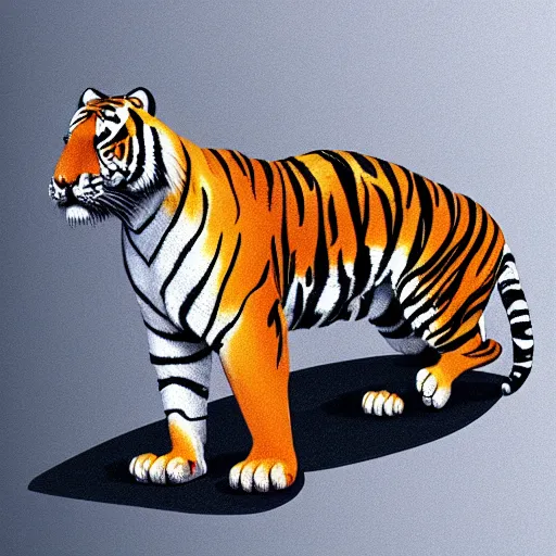 3D pen] Making a tiger. 