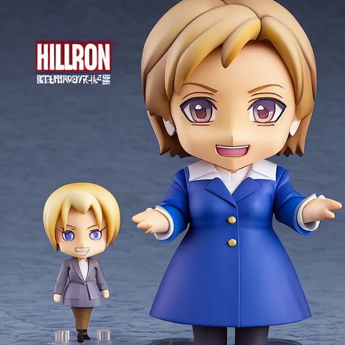 Image similar to hillary clinton, an anime nendoroid of hillary clinton, figurine, detailed product photo