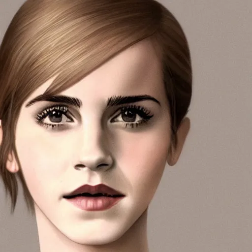 Prompt: emma watson by yuji moriguchi