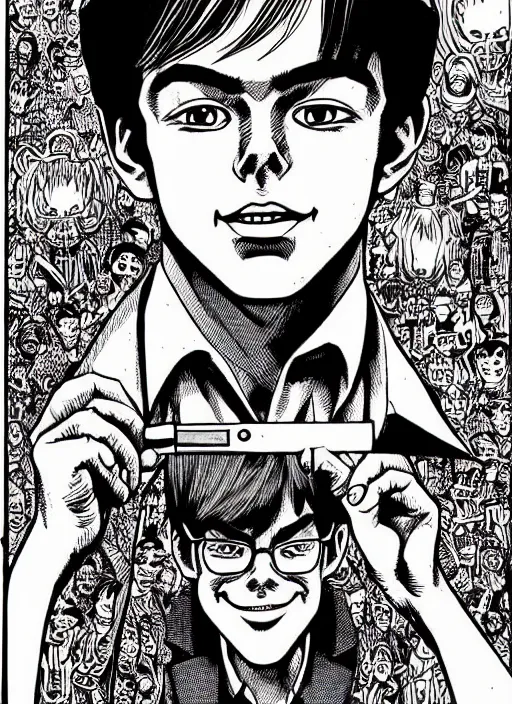 Image similar to portrait of archie andrews, intricate, highly detailed, illustration, art by junji ito, junji ito