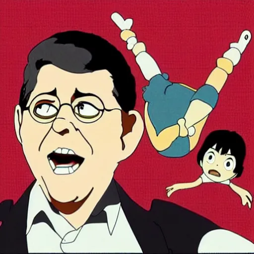 Prompt: jerry lewis in the style of studio ghibli