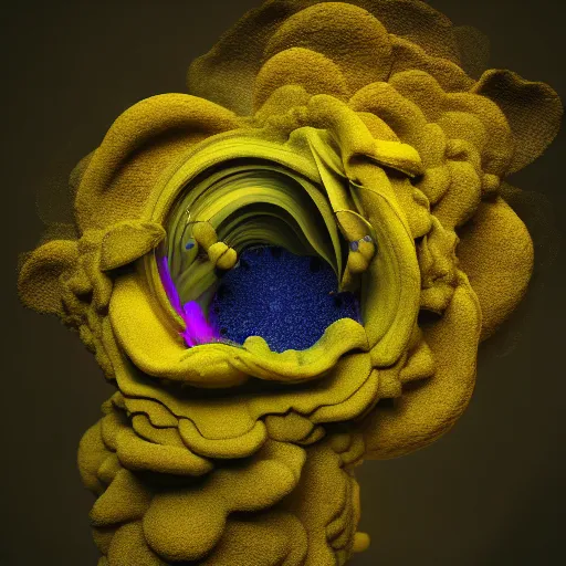 Prompt: a small singular beautiful flower blooming, liquified, glitch art, decayed, 3 d object, digital art, dark atmosphere, fantasy, trending on behance, by alberto seveso, by david mcleod, octane render, unreal engine