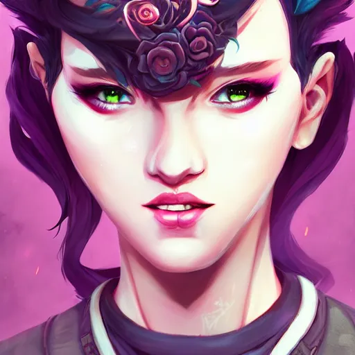 Image similar to a portrait of a beautiful punkrock girl, art by lois van baarle and loish and ross tran and rossdraws and sam yang and samdoesarts and artgerm, digital art, highly detailed, intricate, sharp focus, Trending on Artstation HQ, deviantart, unreal engine 5, 4K UHD image