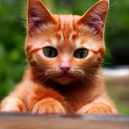 Image similar to ginger cat. unreal engine