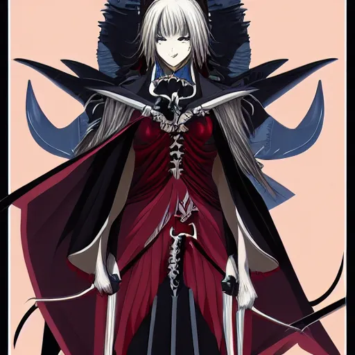 portrait of azrael angel of death, anime fantasy